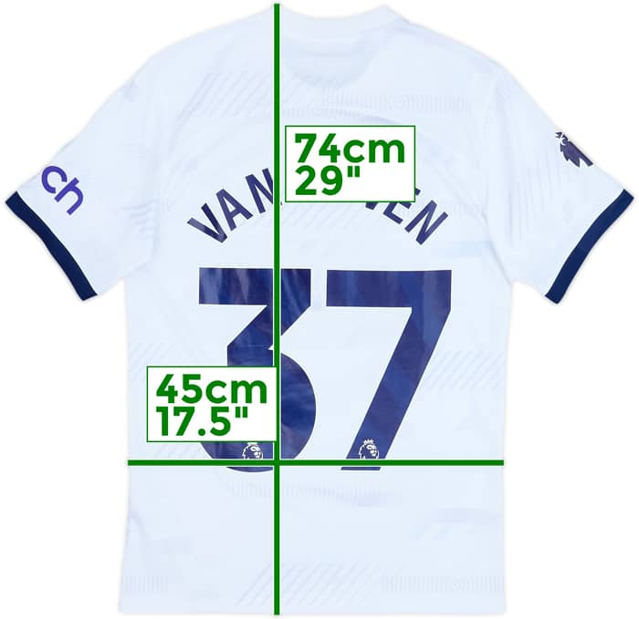 2023-24 Tottenham Home Shirt van de Ven #37 - 8/10 - (S)