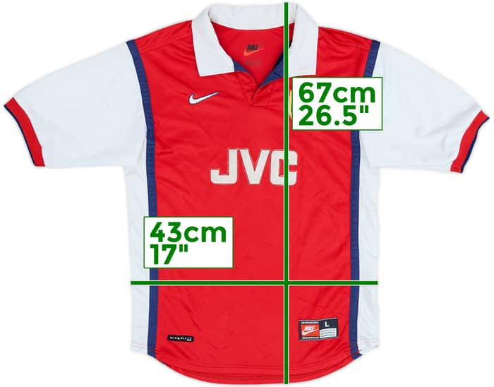 1998-99 Arsenal Home Shirt - 8/10 - (13-14 Years)