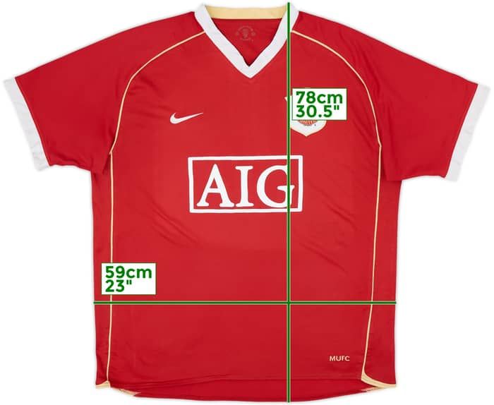 2006-07 Manchester United Home Shirt - 5/10 - (XL)