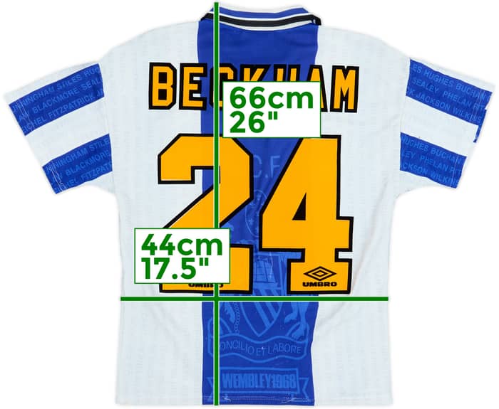 1994-96 Manchester United Third Shirt Beckham #24 - 6/10 - (Y)