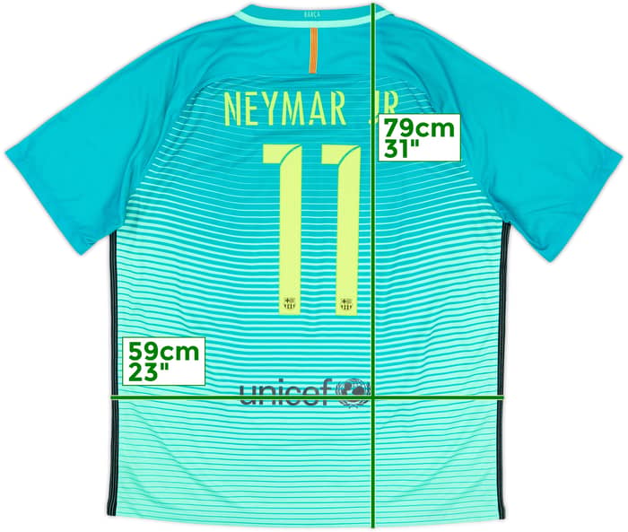 2016-17 Barcelona Third Shirt Neymar Jr #11 - 8/10 - (XL)