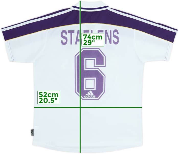 2000-01 Anderlecht Home Shirt Staelens #6 - 8/10 - (XL.Boys)