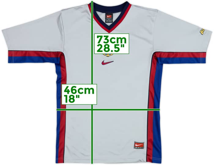 1999-01 Barcelona Basic Away Shirt - 5/10 - (14-15 Years)