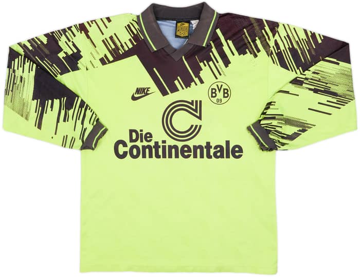 1993-94 Borussia Dortmund Home L/S Shirt - 4/10 - (L)