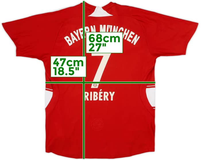 2007-08 Bayern Munich Home Shirt Ribery #7 - 4/10 - (L.Boys)