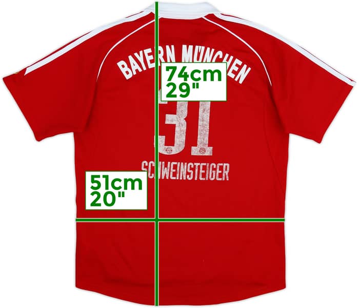 Camiseta de local del Bayern Munich 2006-07 Schweinsteiger #31 - 5/10 - (15-16 Años)