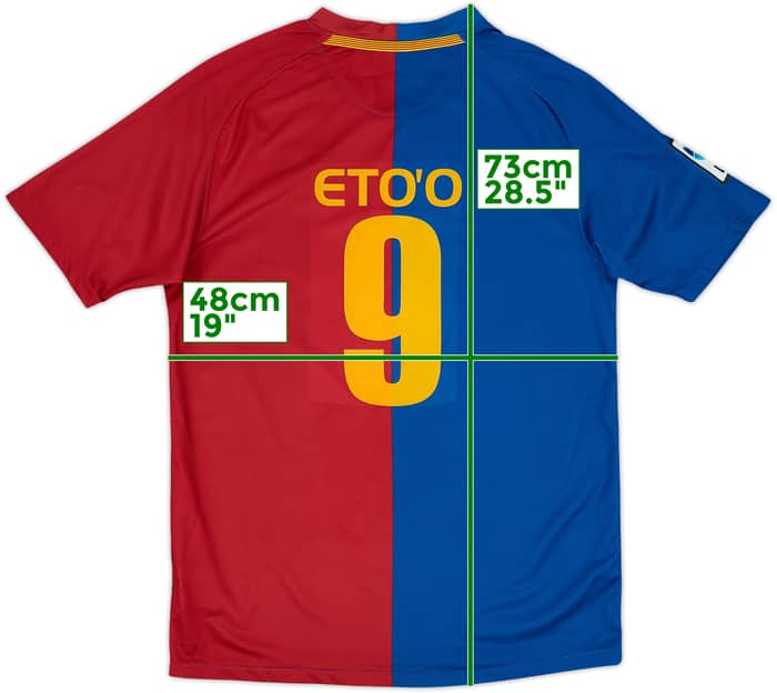 2008-09 Barcelona Home Shirt Eto'o #9 - 7/10 - (15-16 Years)