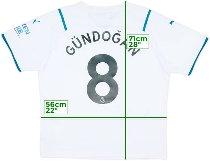 2021-22 Manchester City Away Shirt Gundogan #8 - 5/10 - (XL)