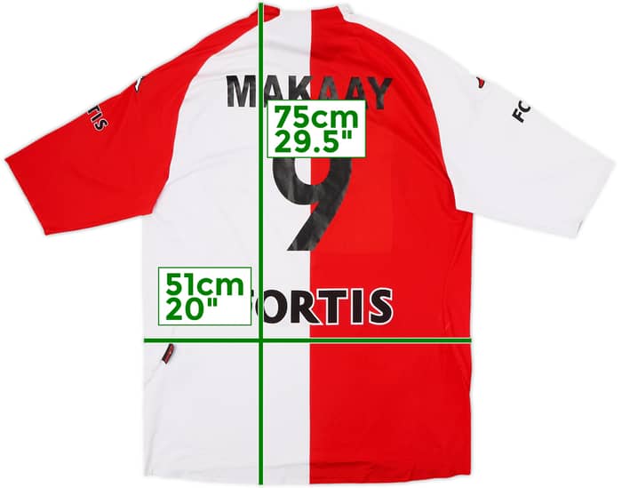 2006-07 Feyenoord Player Issue Home Shirt Makaay #9 - 4/10 - (L)