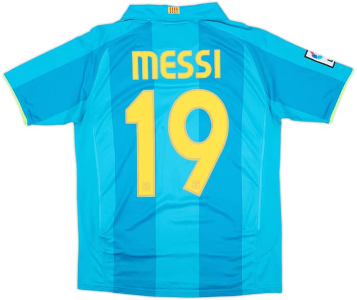 2007-09 Barcelona Away Shirt Messi #19 - 7/10 - (14-15 Years)