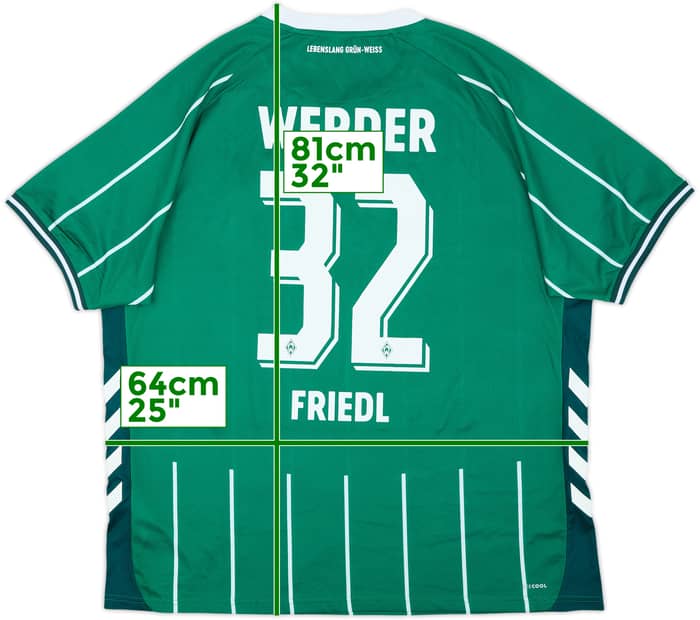 2025-26 Werder Bremen Home Shirt Friedl #32 - 10/10 - (3XL)
