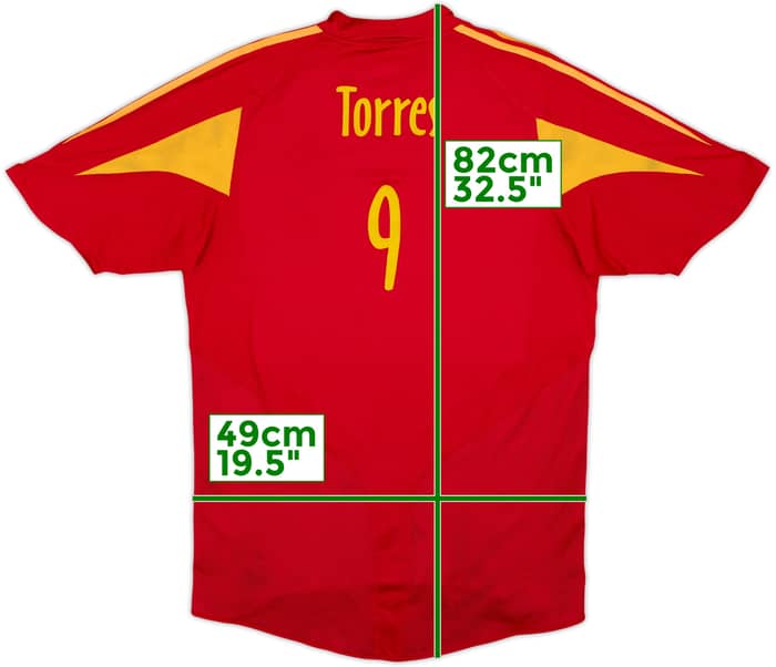 2004-06 Spain Home Shirt Torres #9 - 9/10 - (M)