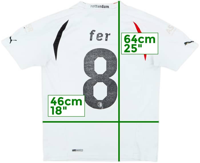 2010-11 Feyenoord Away Shirt Fer #8 - 5/10 - (XL.Boys)