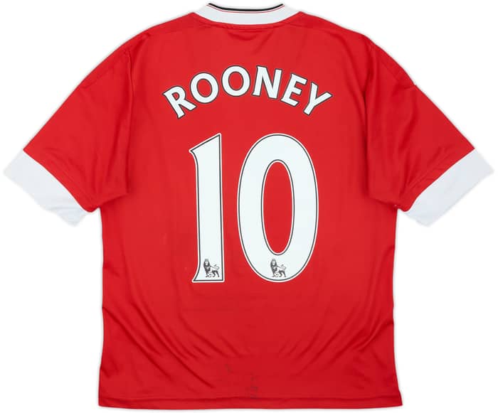 2015-16 Manchester United Camiseta Local Rooney #10 - 6/10 - (XS)