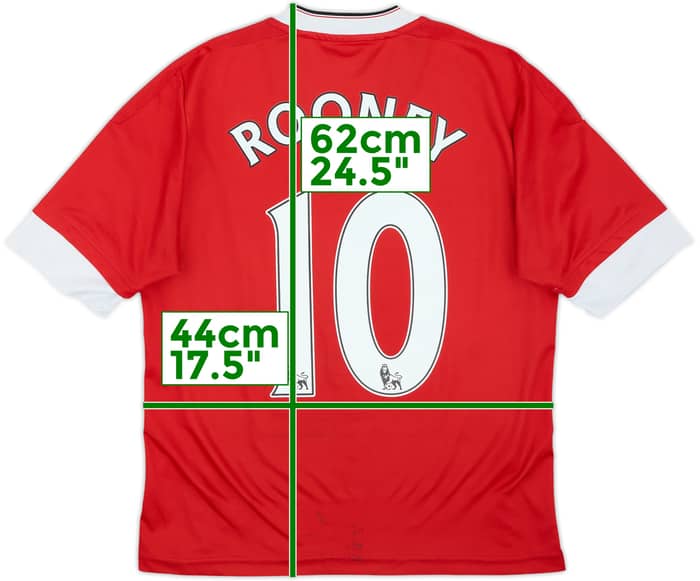 2015-16 Manchester United Camiseta Local Rooney #10 - 6/10 - (XS)