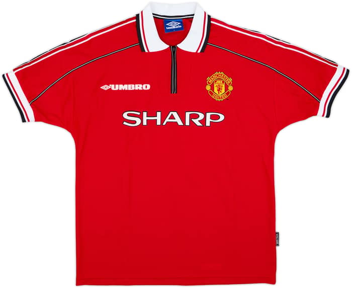 1998-00 Manchester United Home Shirt Solskjaer #20 - 8/10 - (L)
