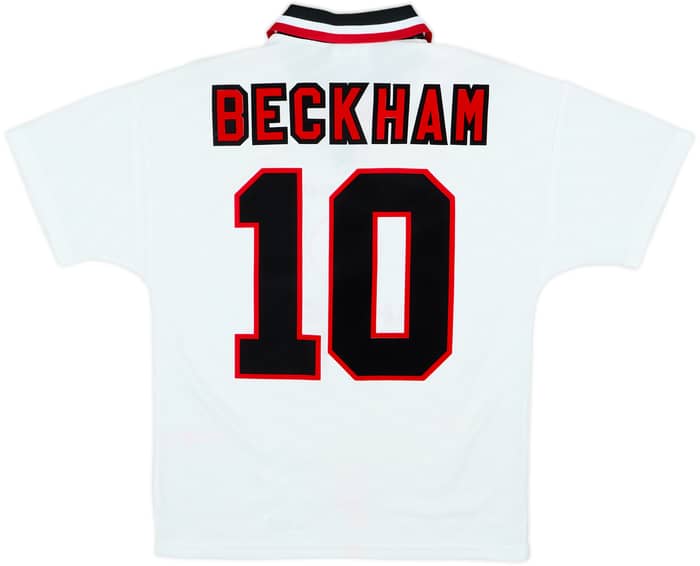 1996-97 Manchester United Away Shirt Beckham #10 - 8/10 - (Y)