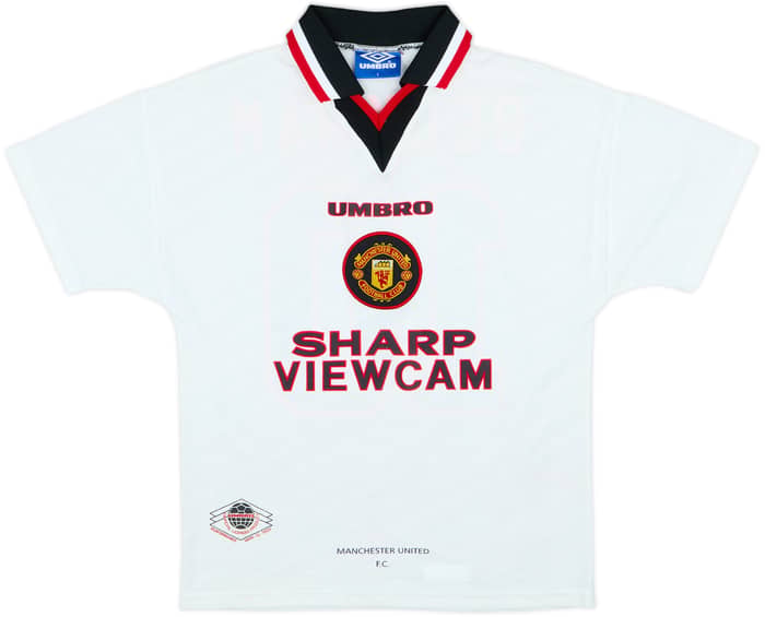 1996-97 Manchester United Away Shirt Beckham #10 - 8/10 - (Y)
