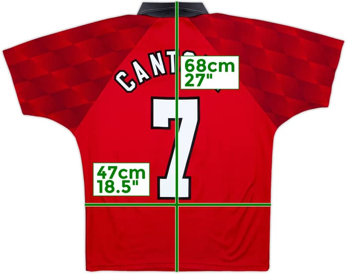 1996-98 Manchester United Home Shirt Cantona #7 - 9/10 - (Y)