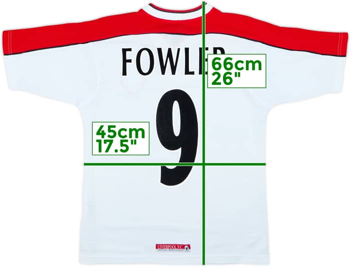 1998-99 Liverpool Away Shirt Fowler #9 - 7/10 - (Y)