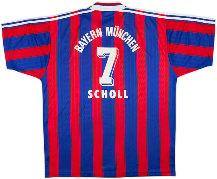 1995-97 Bayern Munich Home Shirt Scholl #7 - 7/10 - (XL)