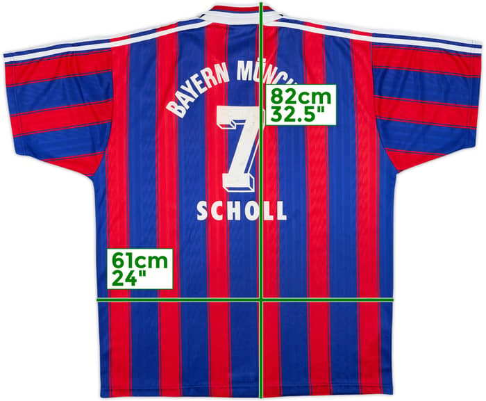 1995-97 Bayern Munich Home Shirt Scholl #7 - 7/10 - (XL)
