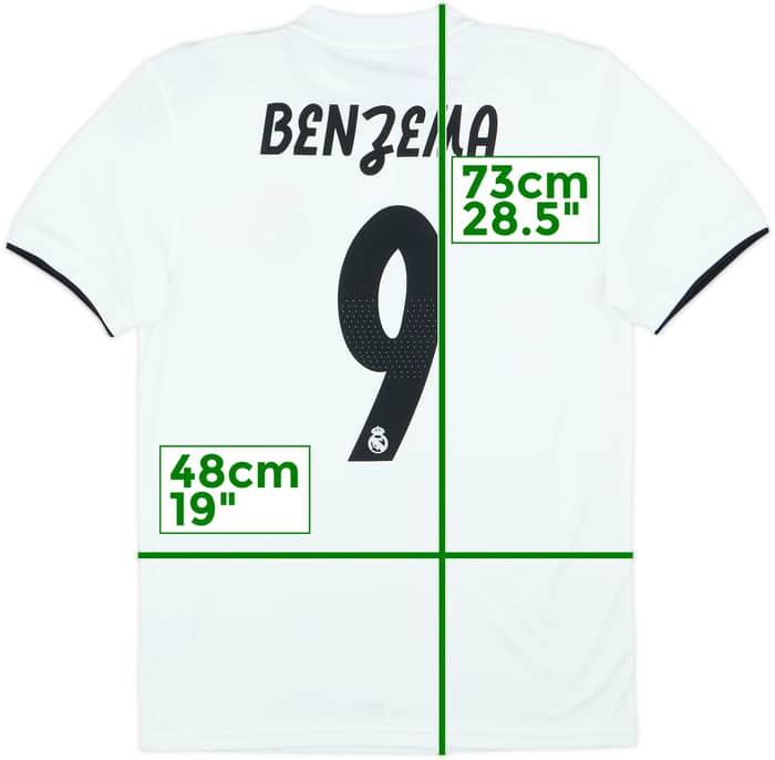 2018-19 Real Madrid Home Shirt Benzema #9 (S)