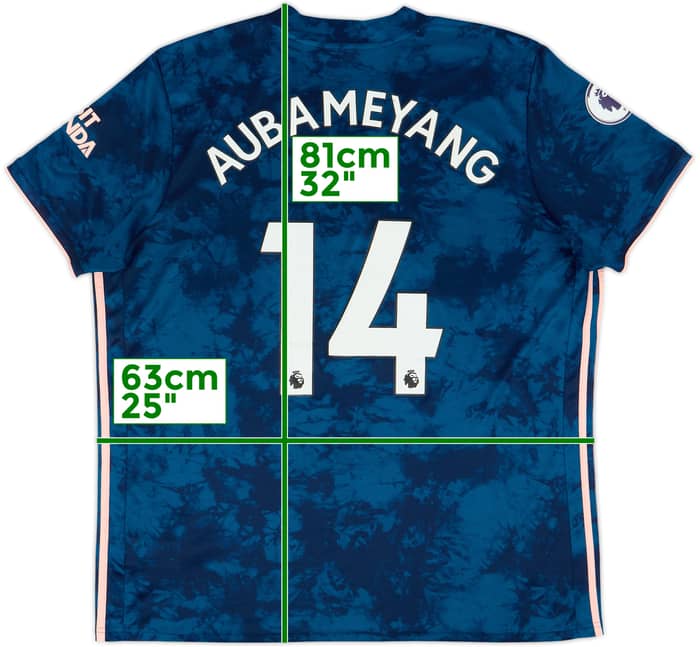 2020-21 Arsenal Third Shirt Aubameyang #14 - 6/10 - (XXL)