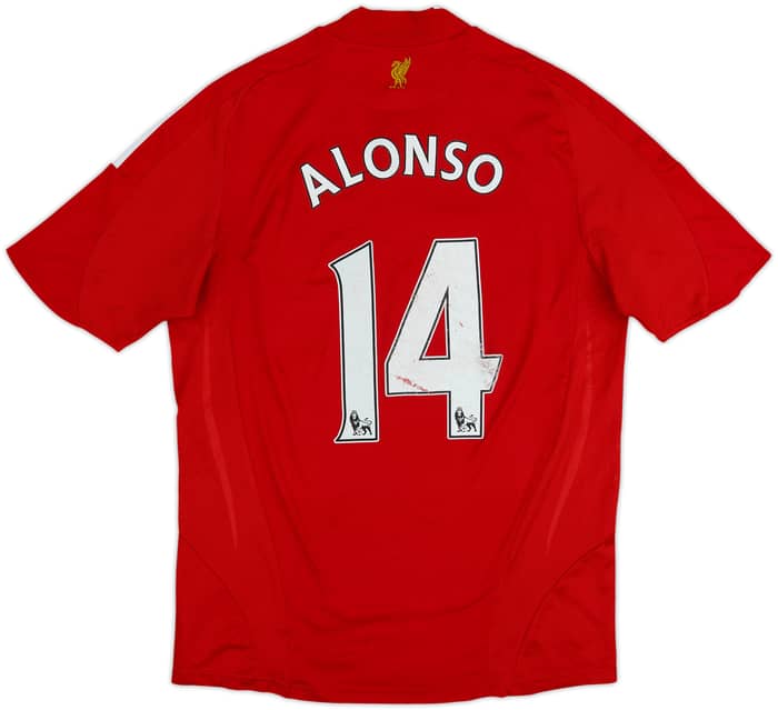 2008-10 Liverpool Camiseta Local Alonso #14 - 5/10 - (M)