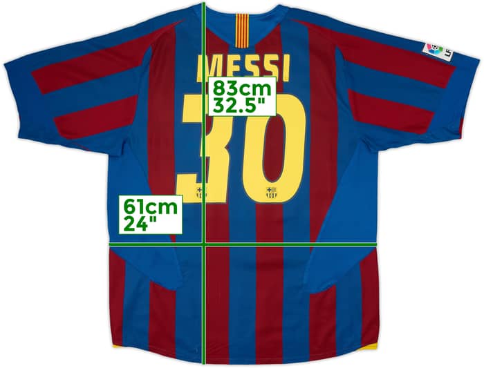 2005-06 Barcelona Home Shirt Messi #30 - 8/10 - (XL)