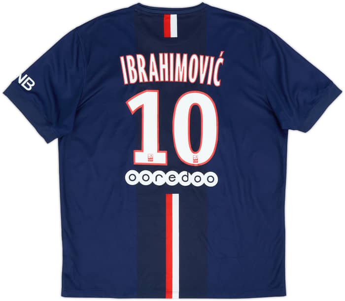 2014-15 Paris Saint-Germain Home Shirt Ibrahimovic #10 - 6/10 - (XL)