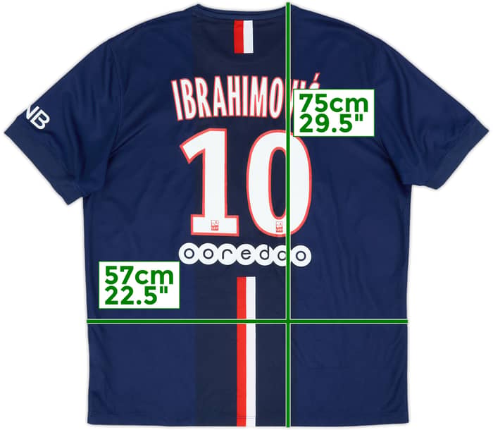 2014-15 Paris Saint-Germain Home Shirt Ibrahimovic #10 - 6/10 - (XL)