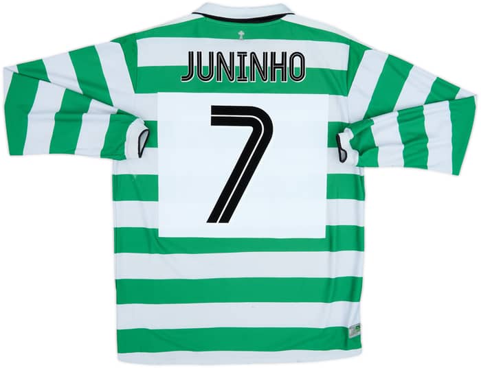 2004-05 Celtic Home L/S Shirt Juninho #7 - 5/10 - (L)