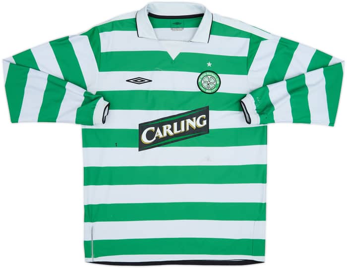 2004-05 Celtic Home L/S Shirt Juninho #7 - 5/10 - (L)