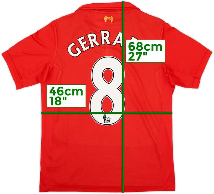 2012-13 Liverpool Home Shirt Gerrard #8 - 7/10 - (S)