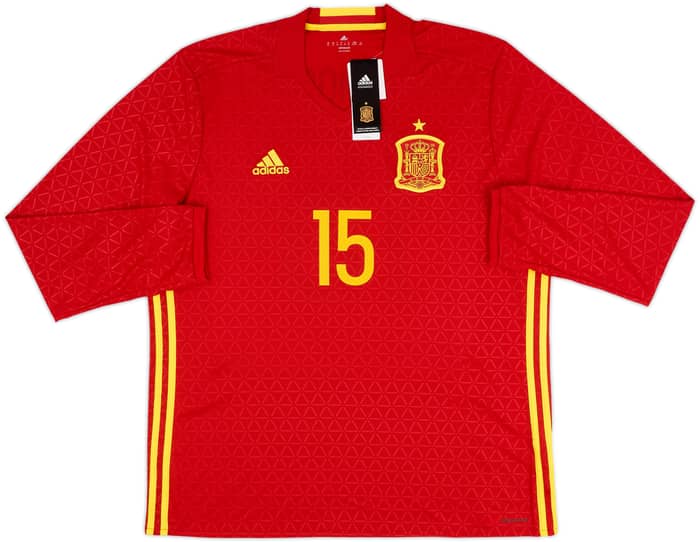 2016-17 Spain Home L/S Shirt Ramos #15 (XL)