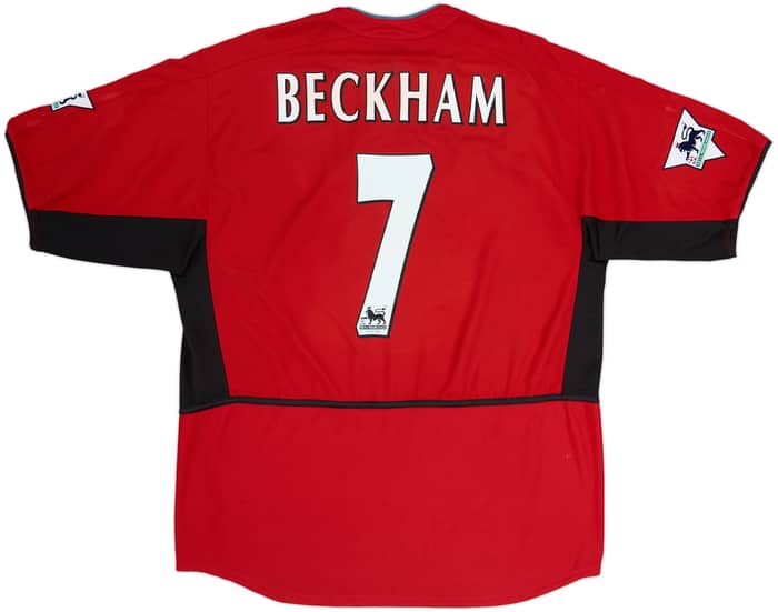 2002-04 Manchester United Home Shirt Beckham #7 - 4/10 - (XL)