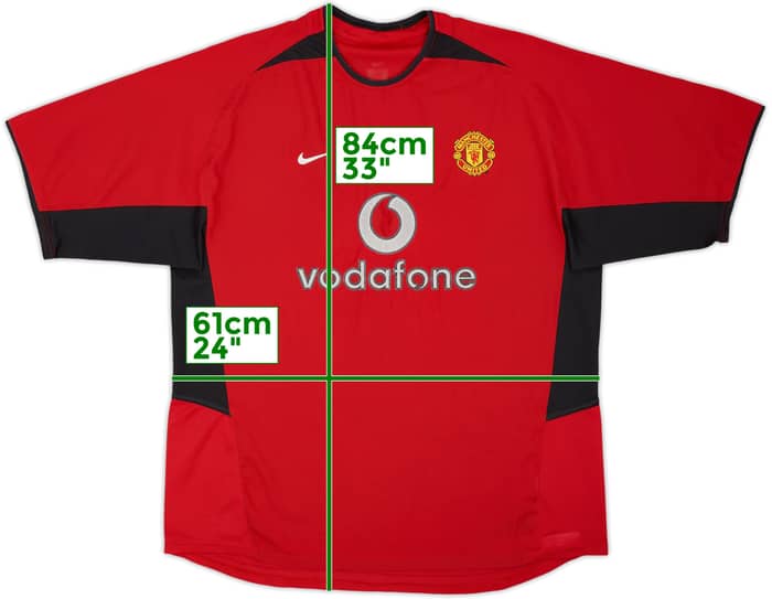2002-04 Manchester United Home Shirt - 5/10 - (XL)
