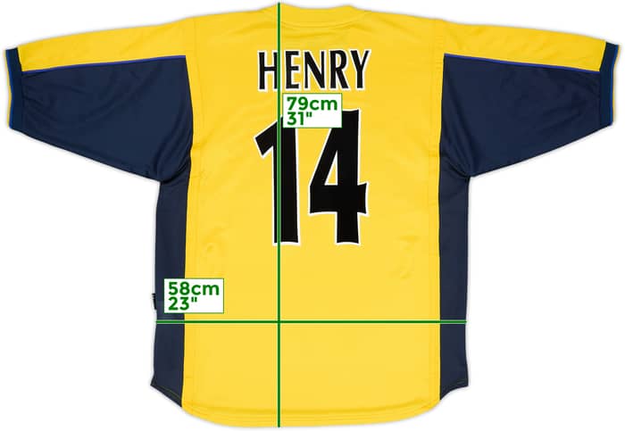 1999-01 Arsenal Away Shirt Henry #14 - 8/10 - (L)