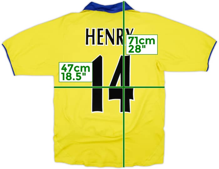 2003-05 Arsenal Away Shirt Henry #14 - 7/10 - (S)