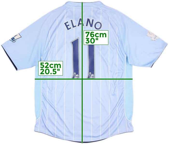 2007-08 Manchester City Home Shirt Elano #11 - 5/10 - (L)