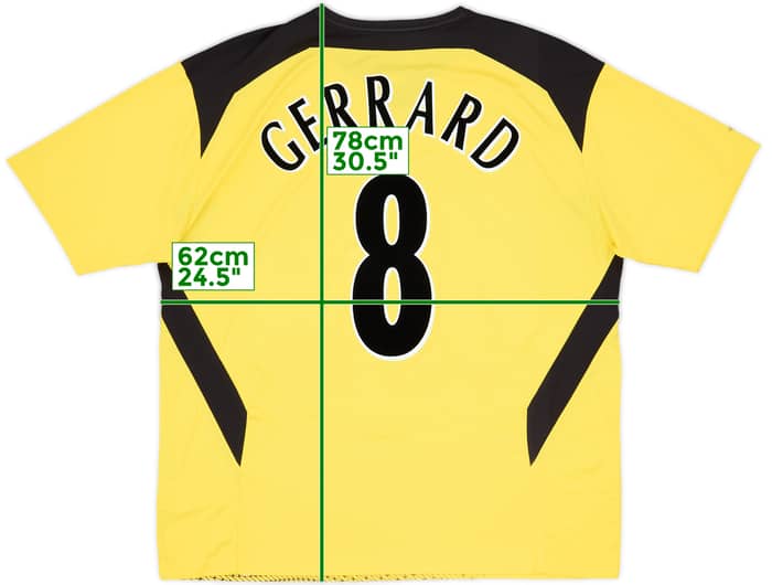 2004-06 Liverpool Away Shirt Gerrard #8 - 8/10 - (XL)