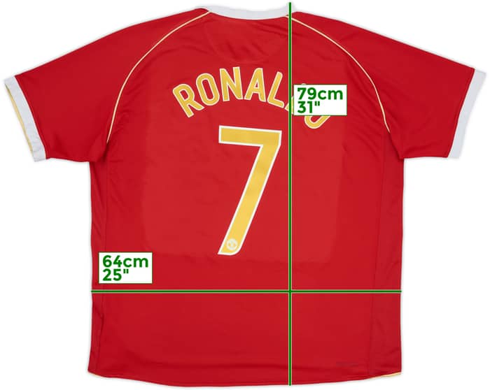 2006-07 Manchester United Home Shirt Ronaldo #7 - 6/10 - (XXL)