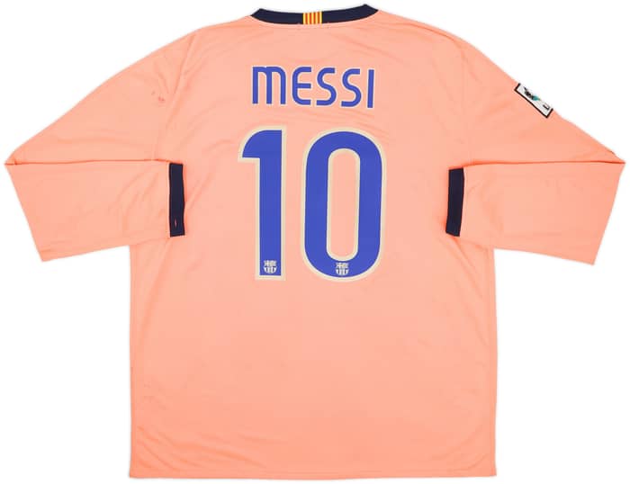 2009-10 Barcelona Away L/S Shirt Messi #10 - 4/10 - (XL)