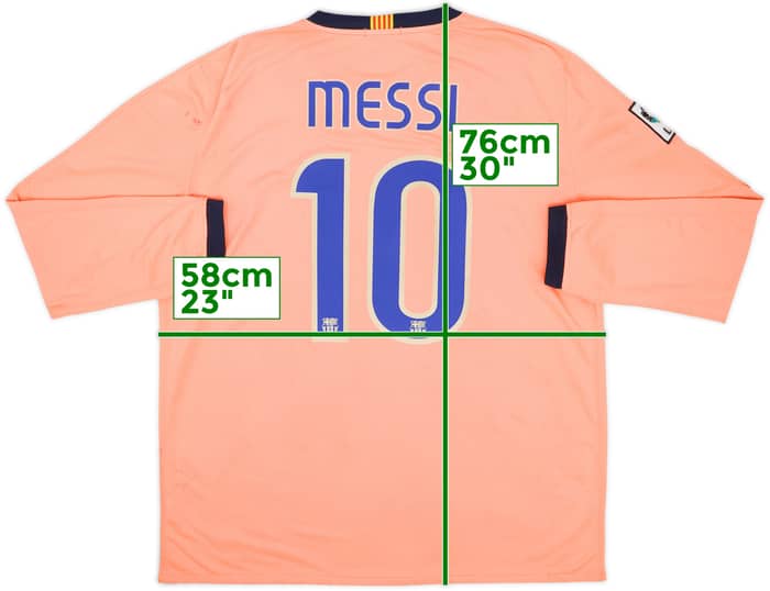 2009-10 Barcelona Away L/S Shirt Messi #10 - 4/10 - (XL)