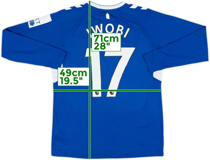 2022-23 Everton Home L/S Shirt Iwobi #17 - 8/10 - (M)