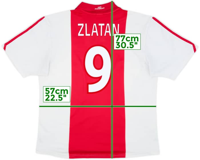 2001-02 Ajax Home Shirt Zlatan #9 - 7/10 - (XL)