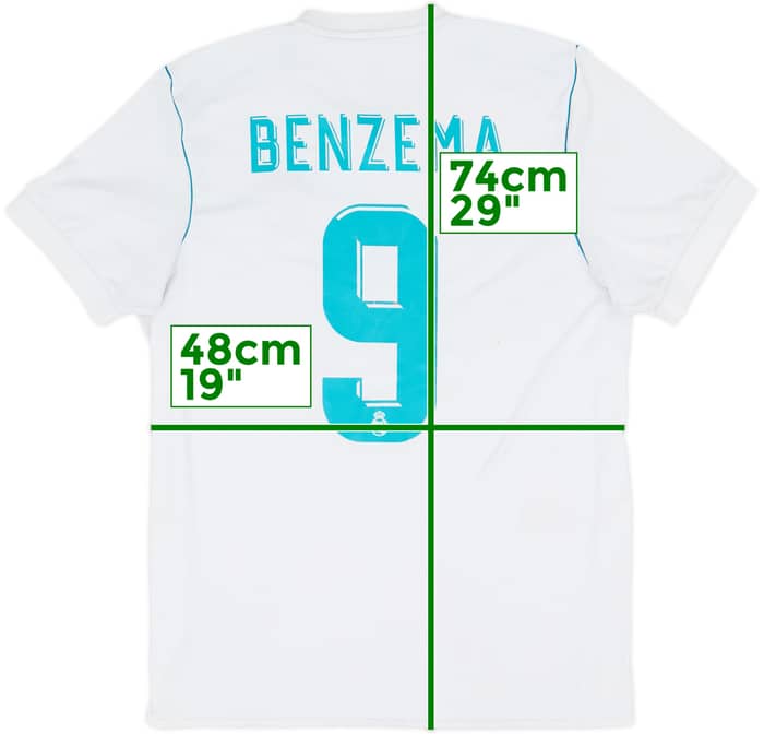 Camiseta de local del Real Madrid 2017-18 Benzema #9 - 4/10 - (M)