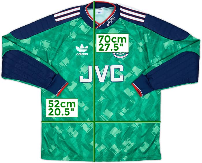 1990-91 Arsenal GK Shirt - 8/10 - (M)