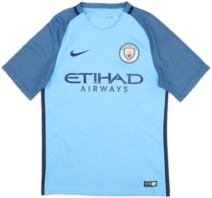 2016-17 Manchester City Home Shirt Kun Aguero #10 - 8/10 - (S)